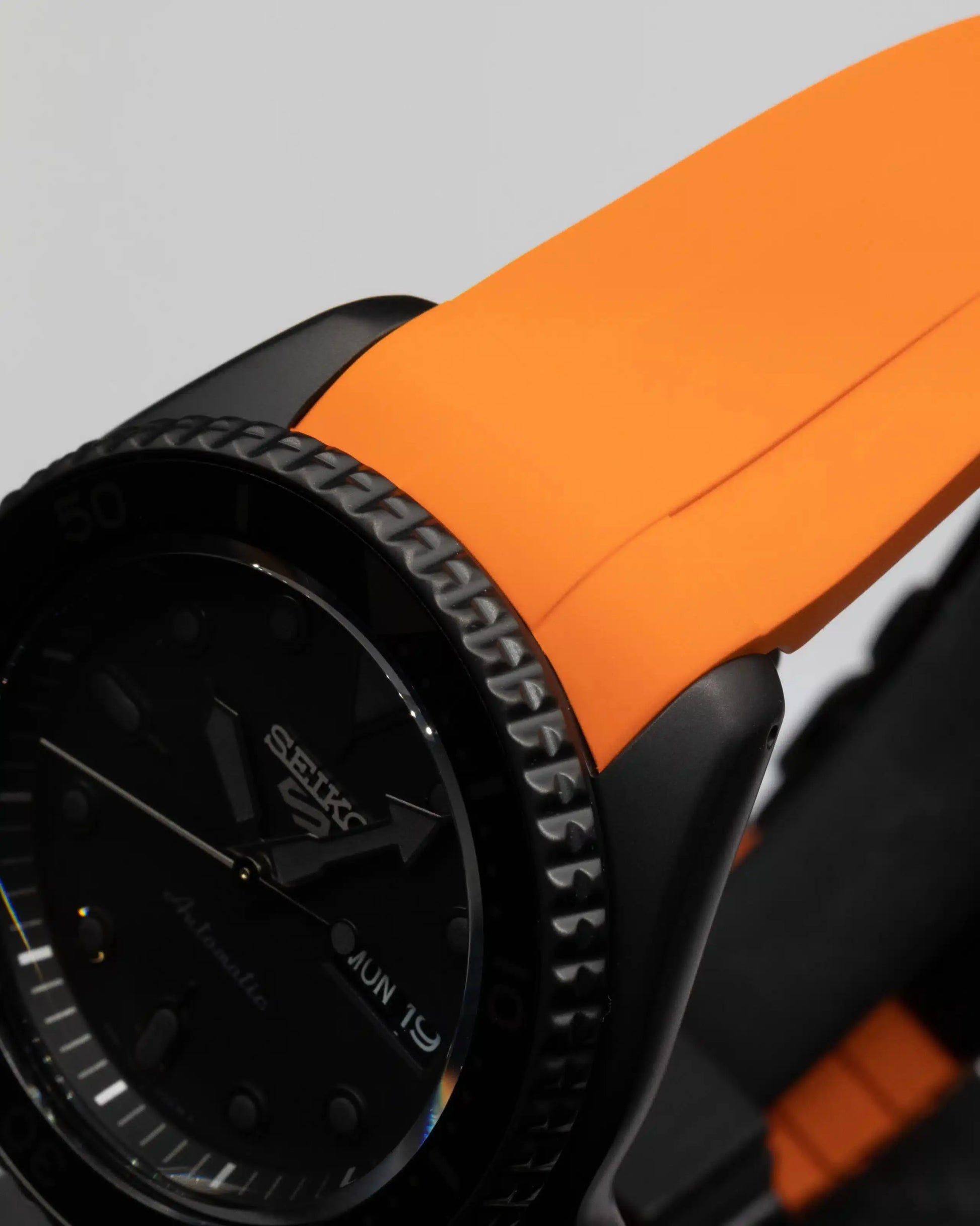 Bracelet rubber pour Seiko (SRPD 5, SSK GMT, SKX) - Black BBGear