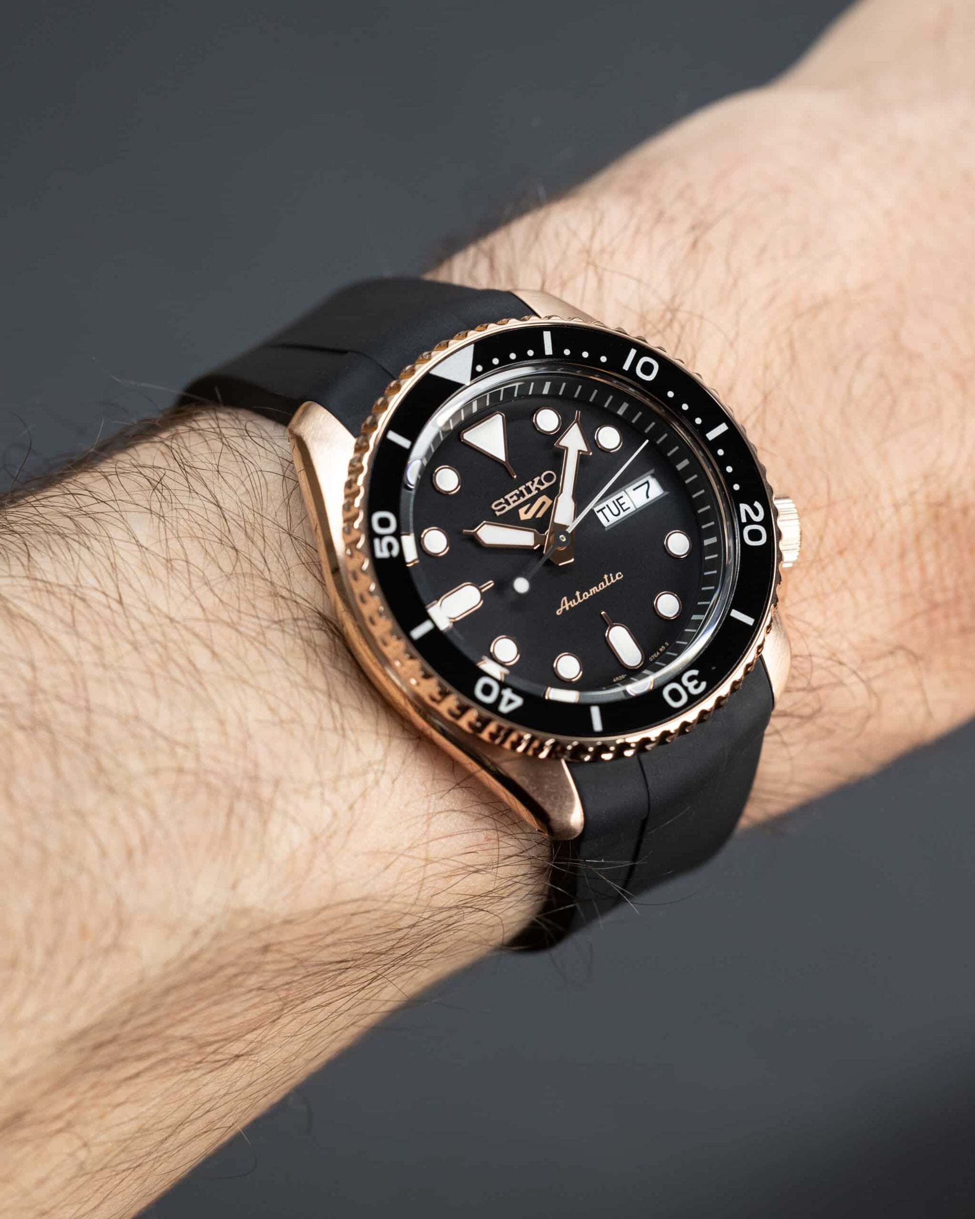 Bracelet rubber pour Seiko (SRPD 5, SSK GMT, SKX) - Rose Gold BBGear