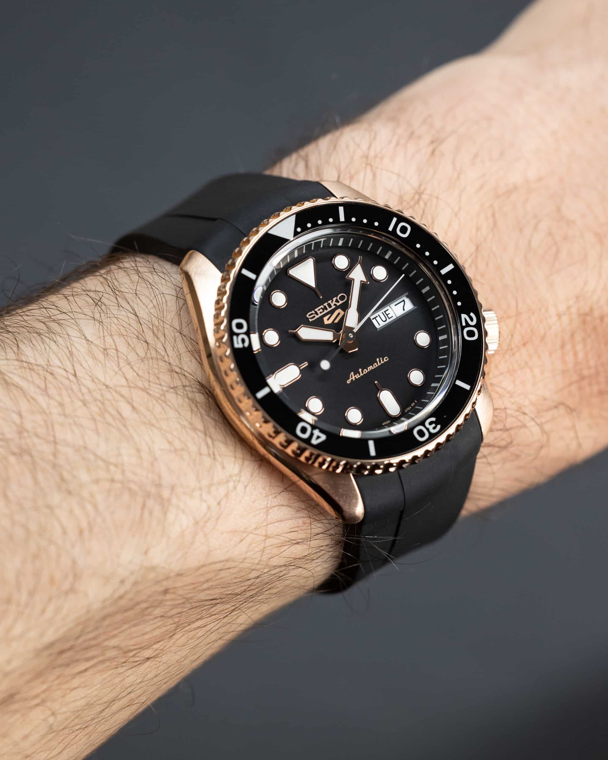 Bracelet rubber pour Seiko (SRPD 5, SSK GMT, SKX) - Rose Gold BBGear