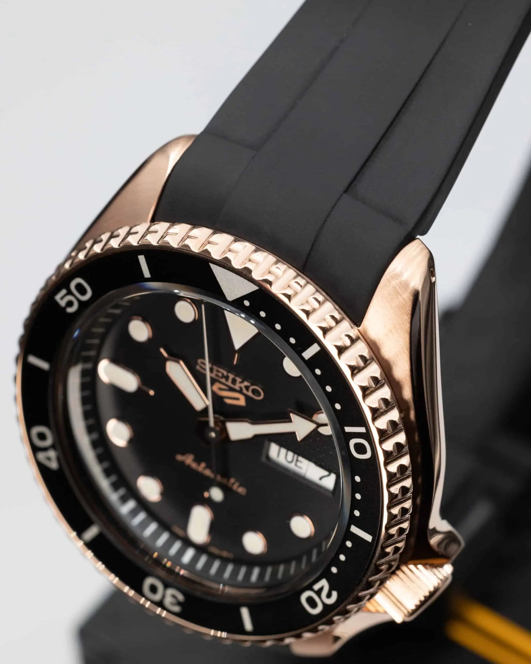 Bracelet rubber pour Seiko (SRPD 5, SSK GMT, SKX) - Rose Gold BBGear