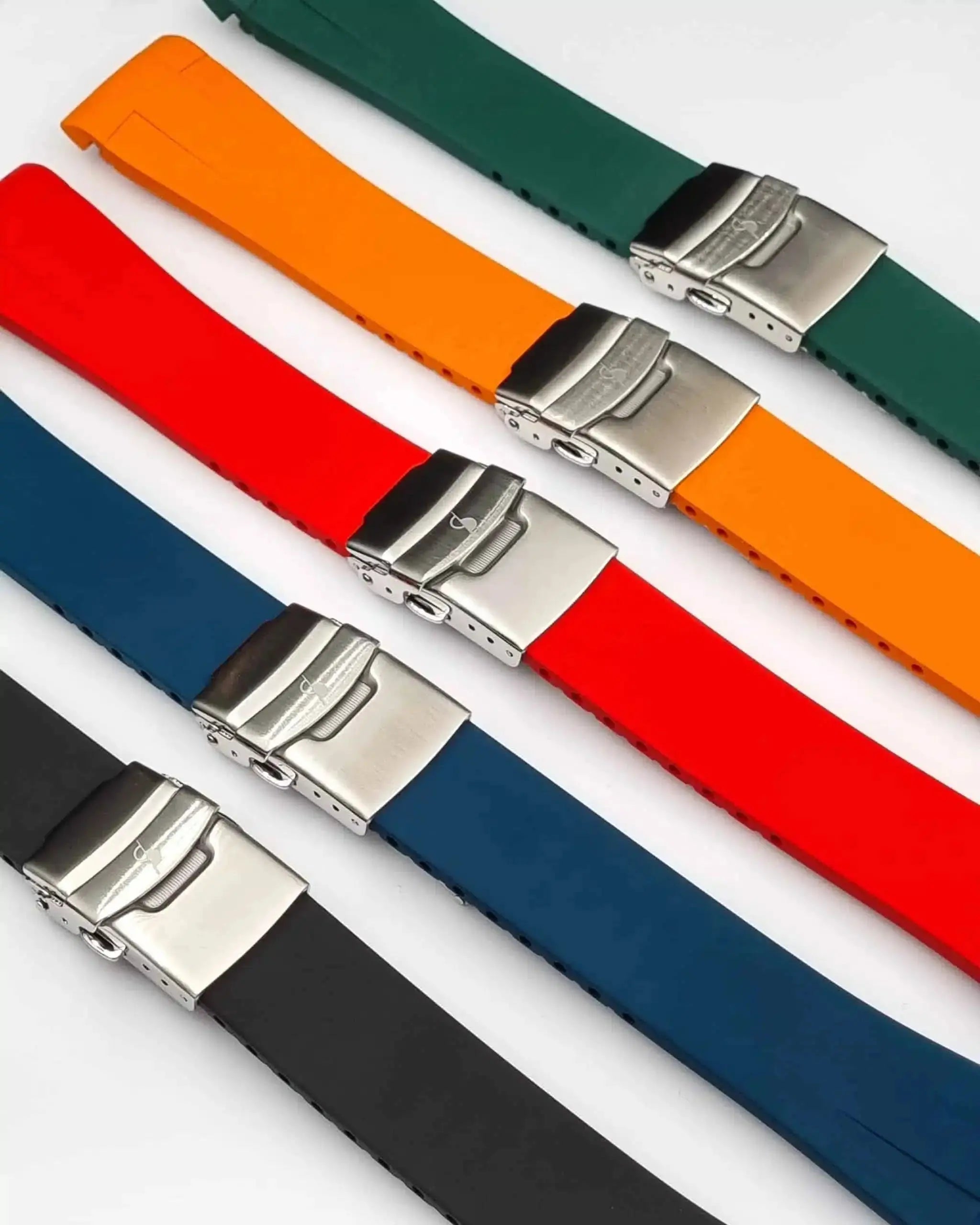 Bracelet rubber pour Seiko (SRPD 5, SSK GMT, SKX) - Silver BBGear