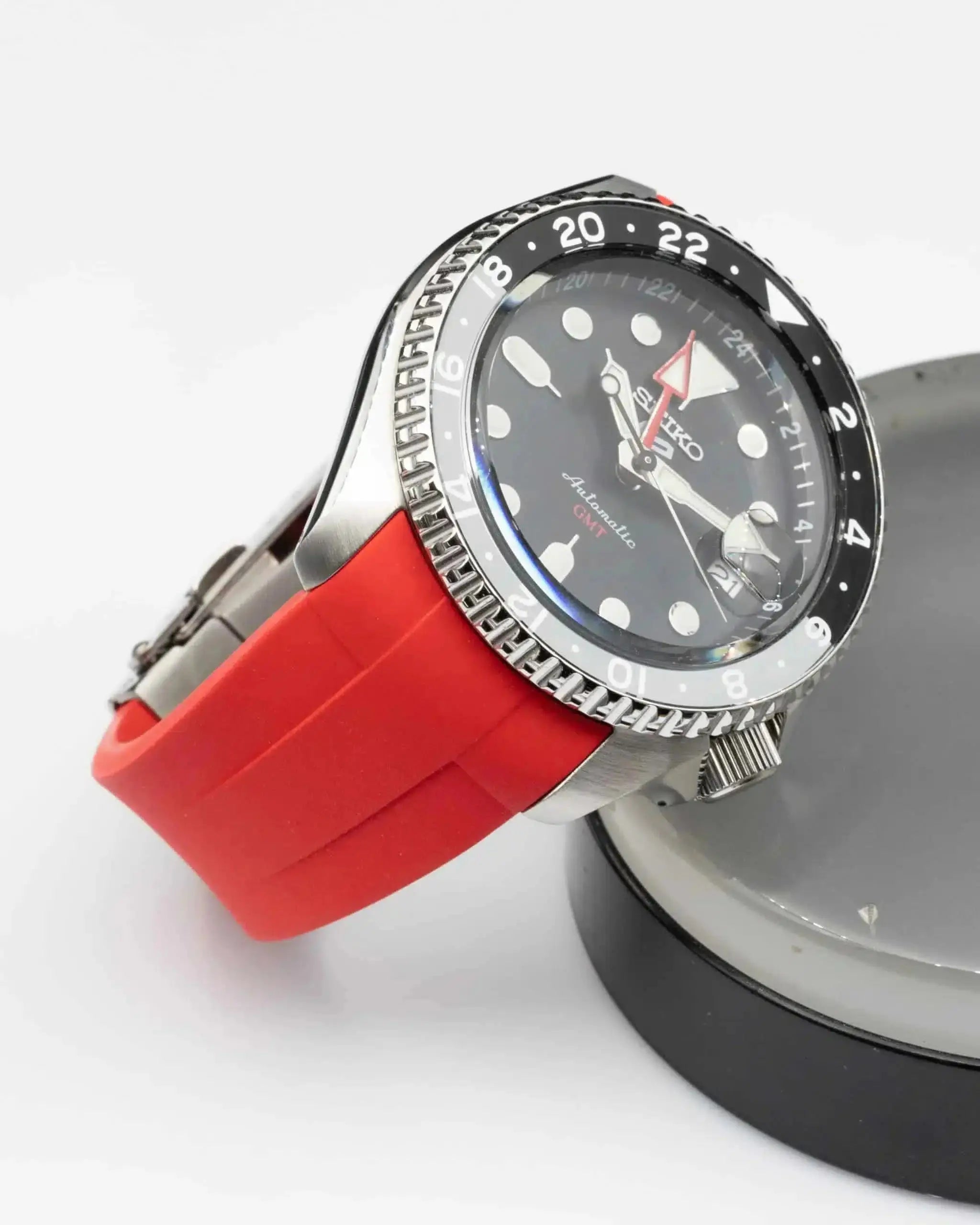 Bracelet rubber pour Seiko (SRPD 5, SSK GMT, SKX) - Silver BBGear