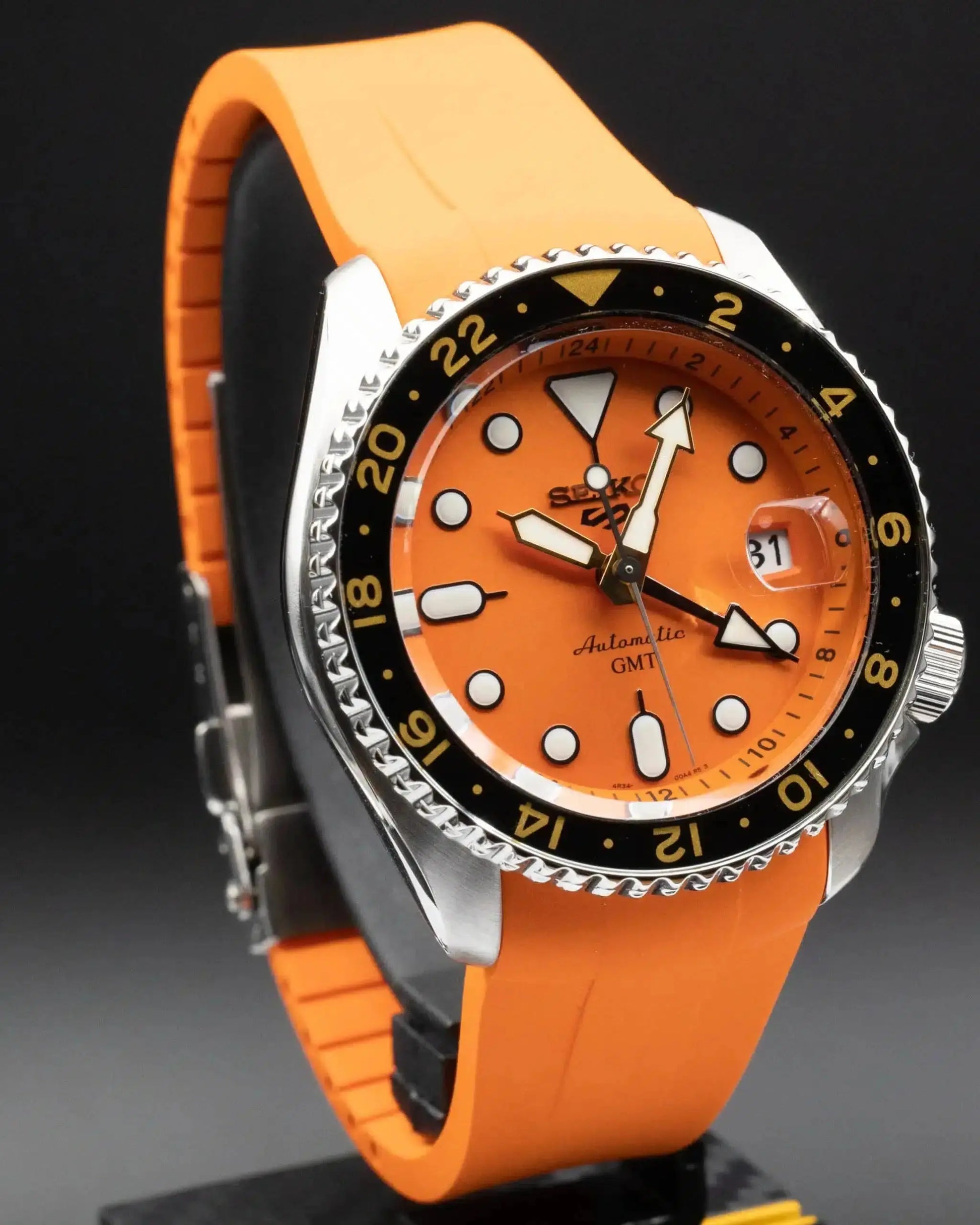 Bracelet rubber pour Seiko (SRPD 5, SSK GMT, SKX) - Silver BBGear