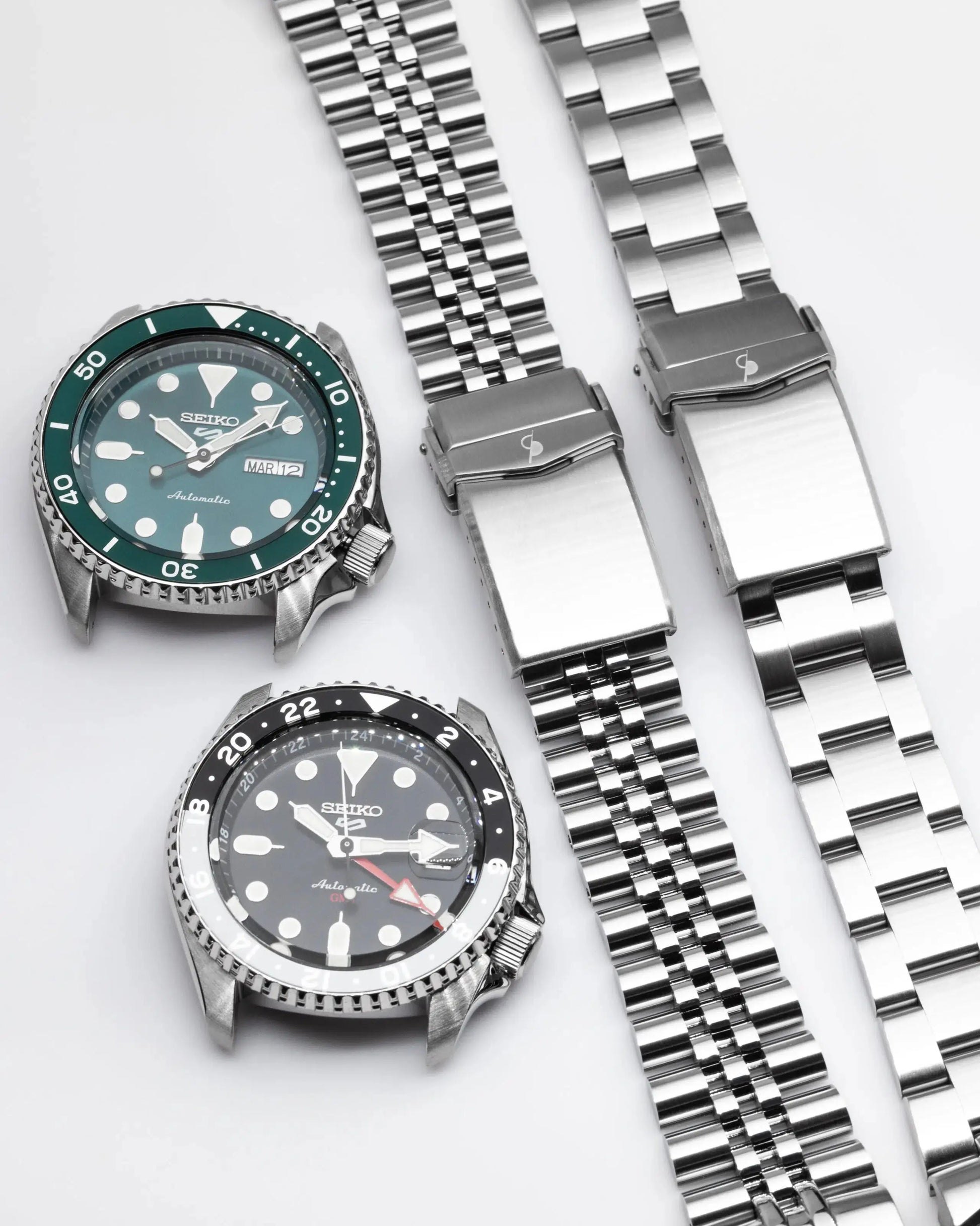 Bracelet métal pour SRPD 5, SSK GMT, SKX - Silver BBGear