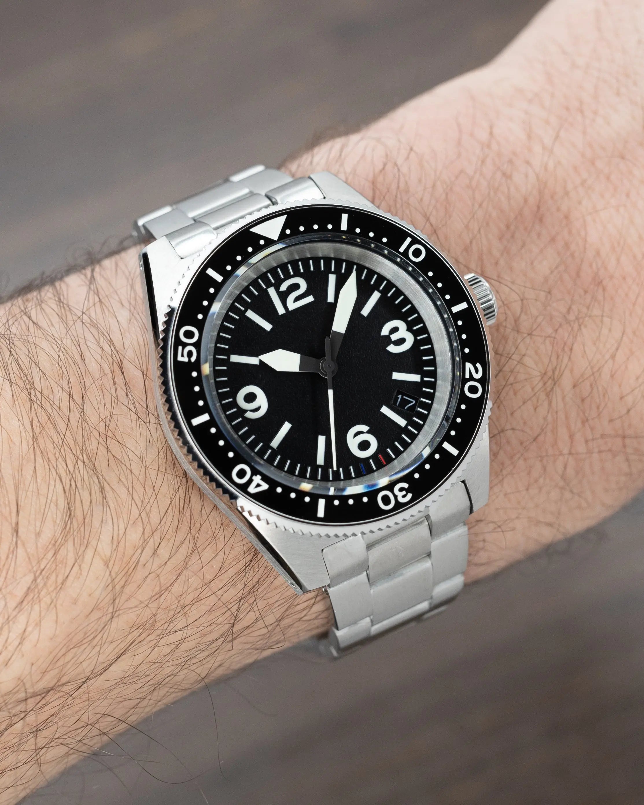 Montre De Plongée Automatique Diedisheim – Cadran Gris‑Bleu, Chiffres Arabes – Occasion Homme